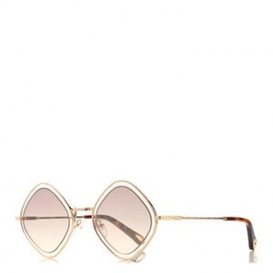 Authentic CHLOE Poppy Sunglasses CE165S Gold